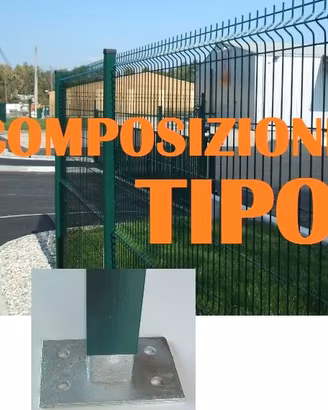 Recinzione Completa 20 mt h150 tassellare pannelli