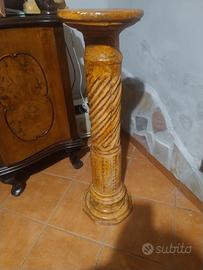 colonna lavorata in gesso originale, anno 1898