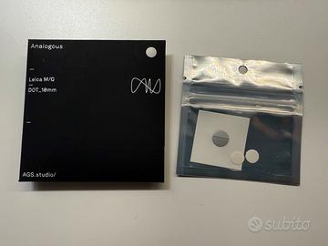 Bollino ottone ricambio logo rosso Leica