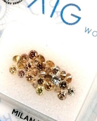 26 pz Diamanti  1.01 ct  Brillante  Giallo marrone