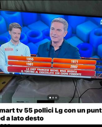 Tv Lg 55 pollici con punto led e 2 striche invisib