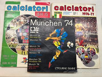 3 Album calciatori panini - 74 - 1974/75 - 1976/77