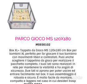 Parco giochi/ box