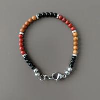 Bracciale diaspro e ossidiana