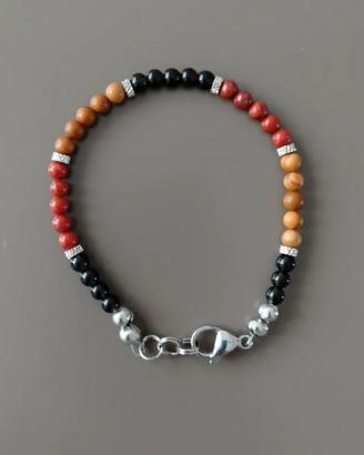 Bracciale diaspro e ossidiana