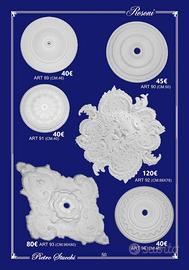 medaglione rosetta rosone in gesso lampadario