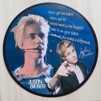 Vinile 33 giri da parete omaggio a Justin Bieber
