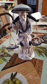 coppia statuette vintage in porcellana 