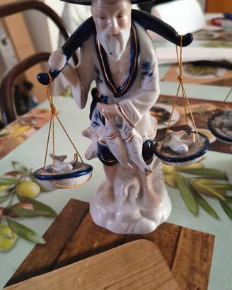 coppia statuette vintage in porcellana 