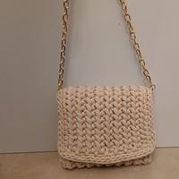 Borsa Artigianale Uncinetto  In Fettuccia Cotone