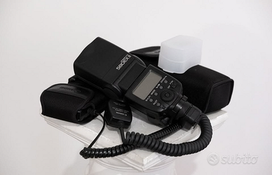 Canon flash 580EX II + cavo OC-E3 + Canon CP-E4N