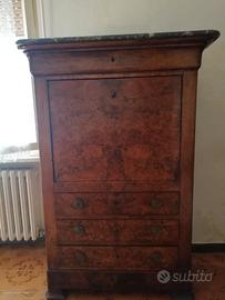 mobile secretaire in radica e noce fine 800