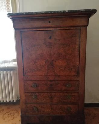 mobile secretaire in radica e noce fine 800