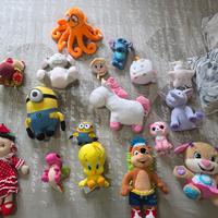 set peluche pupazzi 17 pezzi