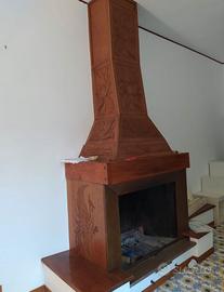 Caminetto rifiniture in teak