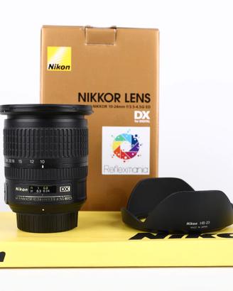 Nikon 10-24mm f3.5-4.5 G ED DX USATO GARANTITO PER
