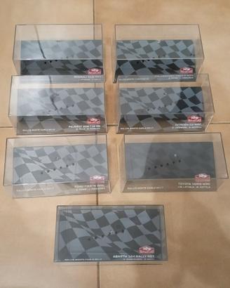 1/43 Lotto di 7 teche Rallye Montecarlo