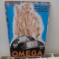 Targa Vintage style Omega in Alluminio