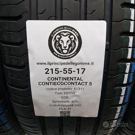 2 GOMME 215 55 17 CONTINENTAL A61311