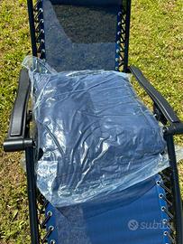 Sedie sdraio con cuscino nuove