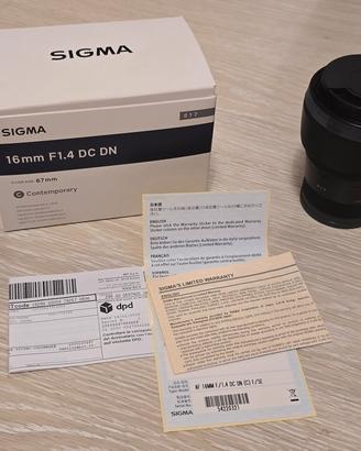 Sigma 16 F/1.4 Sony
