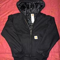 Giubbotto Carhartt nero con cappuccio – S-L-XL