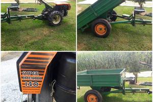 Motoagricola Goldoni con carrello e fresa