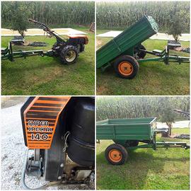 Motoagricola Goldoni con carrello e fresa