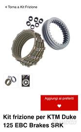Kit frizione duke 125 Racing