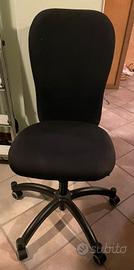 poltrona ergonomica con ruote per ufficio