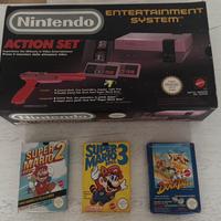 Nes Action Set scatola + Super Mario 1, 2, 3