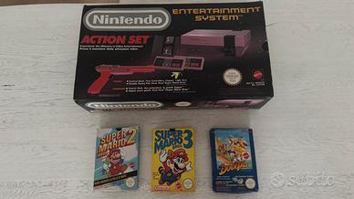 Nes Action Set scatola + Super Mario 1, 2, 3