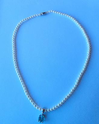 Collana Miluna MissItalia ’98 Oro 18KT 750 e Perle