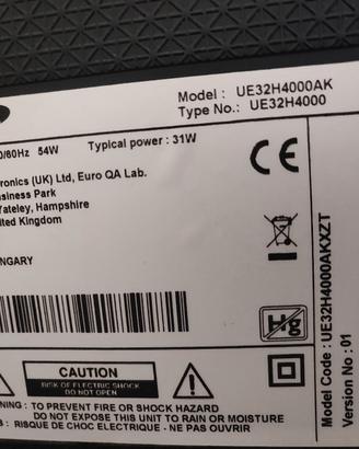 televisore Samsung 32 ricambi