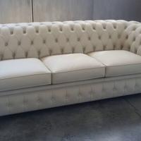 divano tre posti chester bianco