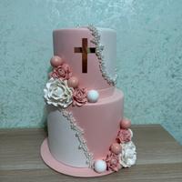 Torta scenografica comunione bimba