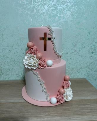 Torta scenografica comunione bimba