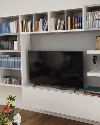 Mobile-Libreria da Parete Morassutti Bianco-Grigio