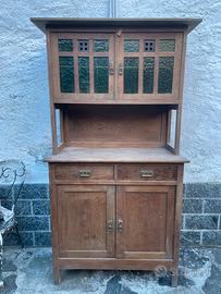 Antica credenza in legno massello castagno
