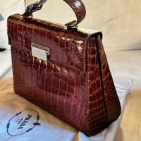 borsa nuova in coccodrillo rasato originale Prada