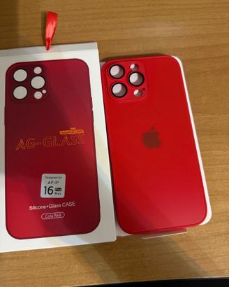 Cover iPhone 16 pro max rossa