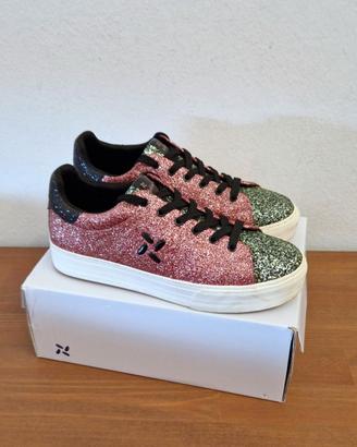 Sneakers Ragazza Platform, verde rosa nero,40