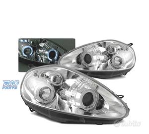 FARI OCCHI ANGEL FIAT GRANDE PUNTO 05-08 CROMATI
