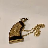 portapolvere da sparo 800 ottone sbalzato e legno