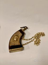 portapolvere da sparo 800 ottone sbalzato e legno