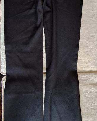 Pantalone nero con profili in oro