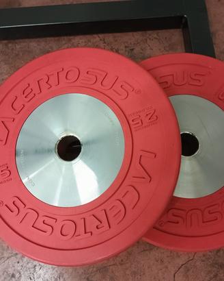 Dischi pesi lacertosus elite bumper 25 kg
