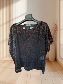 Maglia nera paillettes Aniye By con fiocchi