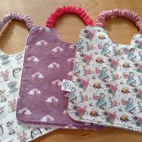 set 3 bavagli grandi in spugna di bambù 