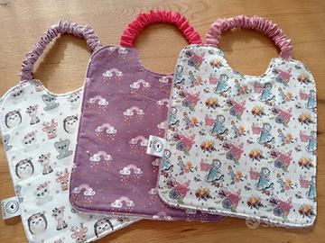 set 3 bavagli grandi in spugna di bambù 